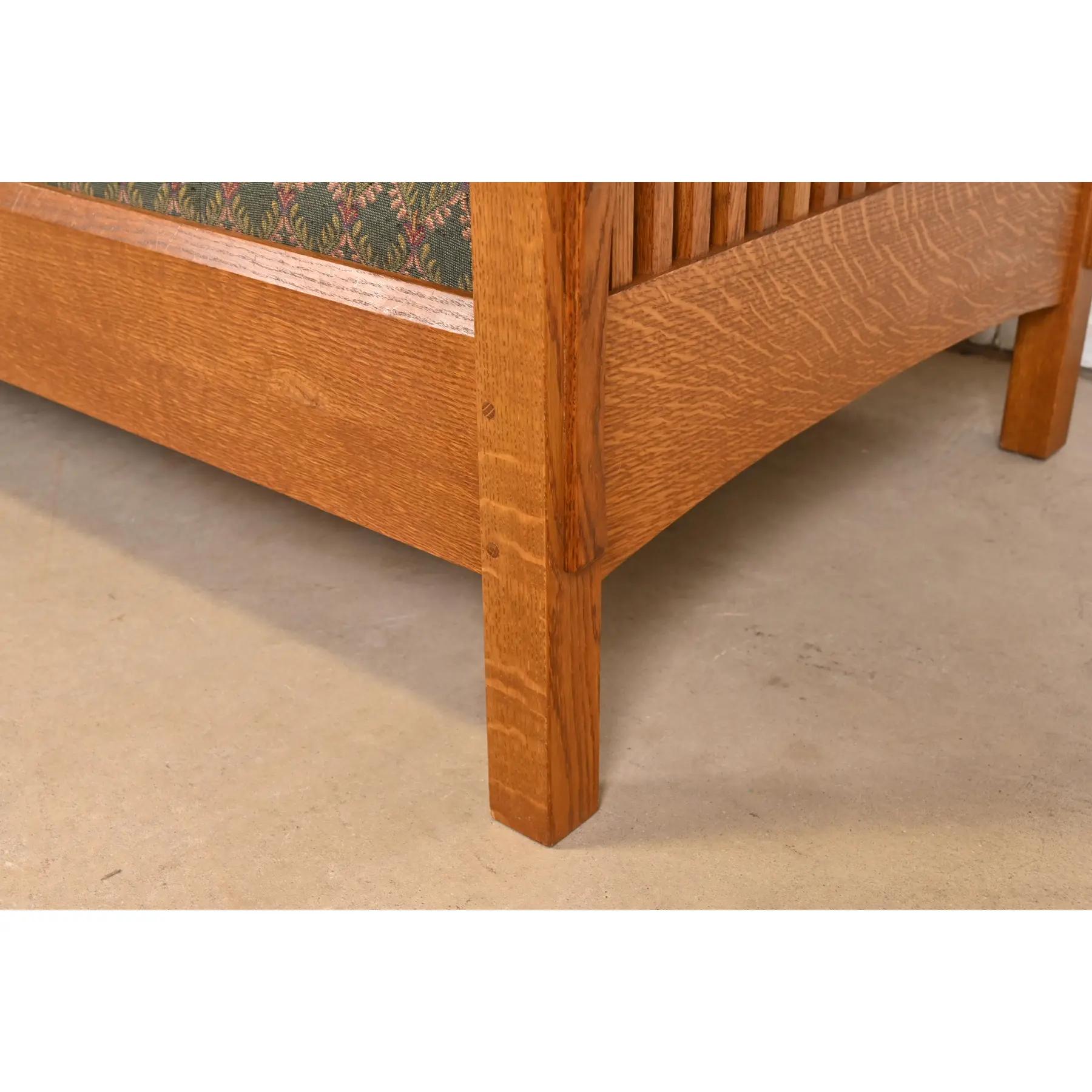Canapé Stickley Mission Oak Arts & Craft Spindle Settle en vente 2