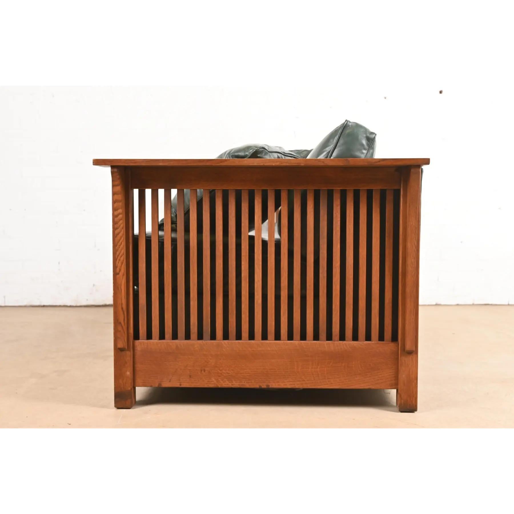 Canapé-lit Stickley Mission Oak Arts & Crafts Spindle en vente 3