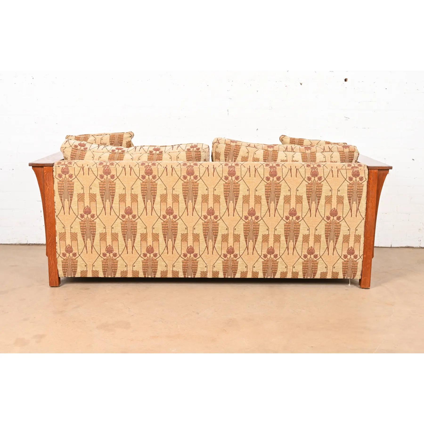 Sofá cama de husillo Stickley Mission Oak Arts & Crafts en venta 5