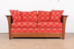 Stickley Mission Oak Arts and Crafts Spindle Sleeper Sofa or Loveseat