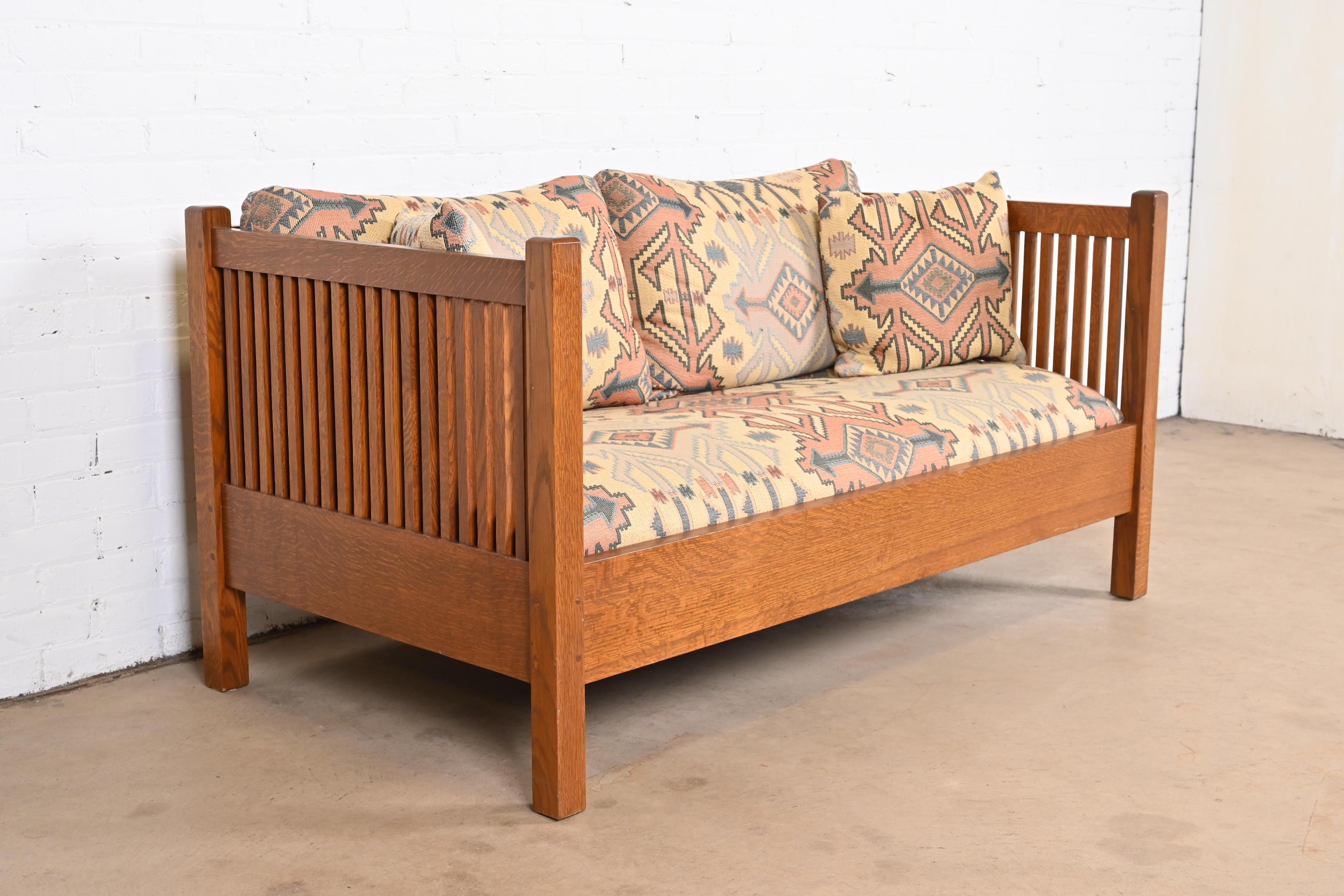 mission style loveseat