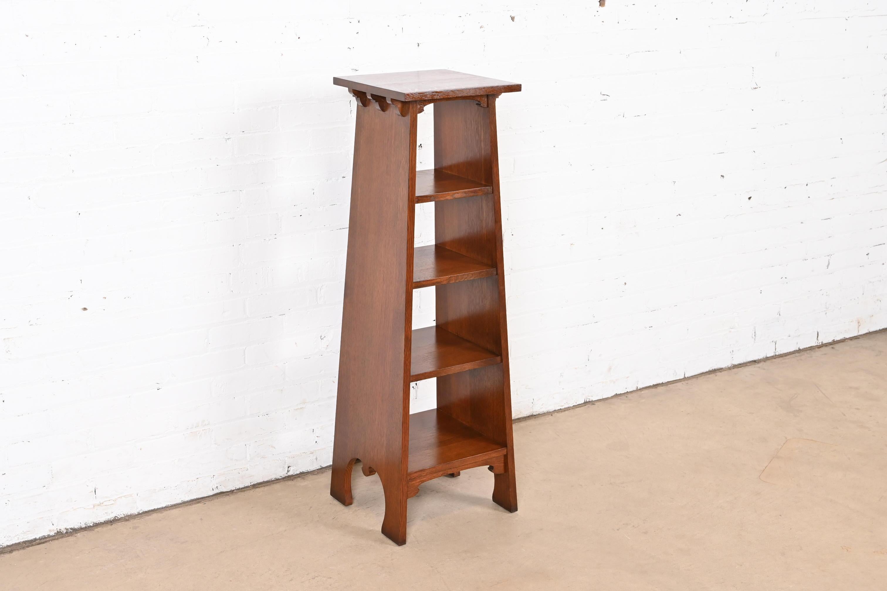 Arts and Crafts Stickley Mission Oak Arts & Crafts Bookcase or Magazine Rack