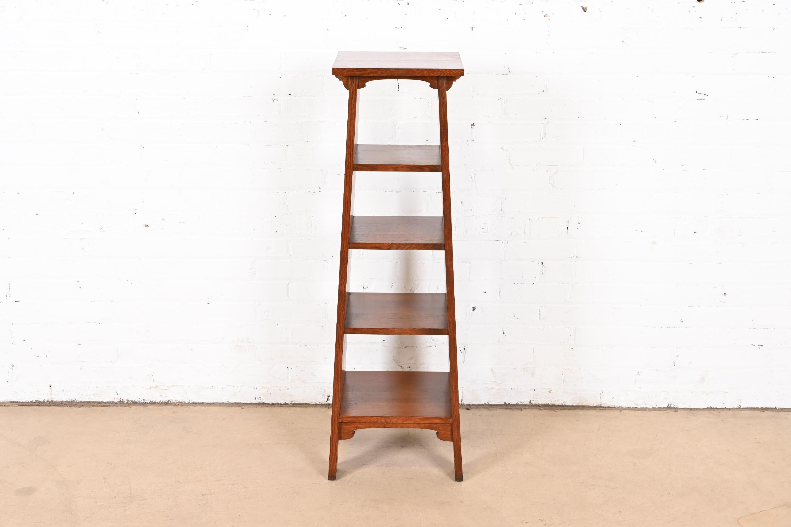 American Stickley Mission Oak Arts & Crafts Bookcase or Magazine Rack