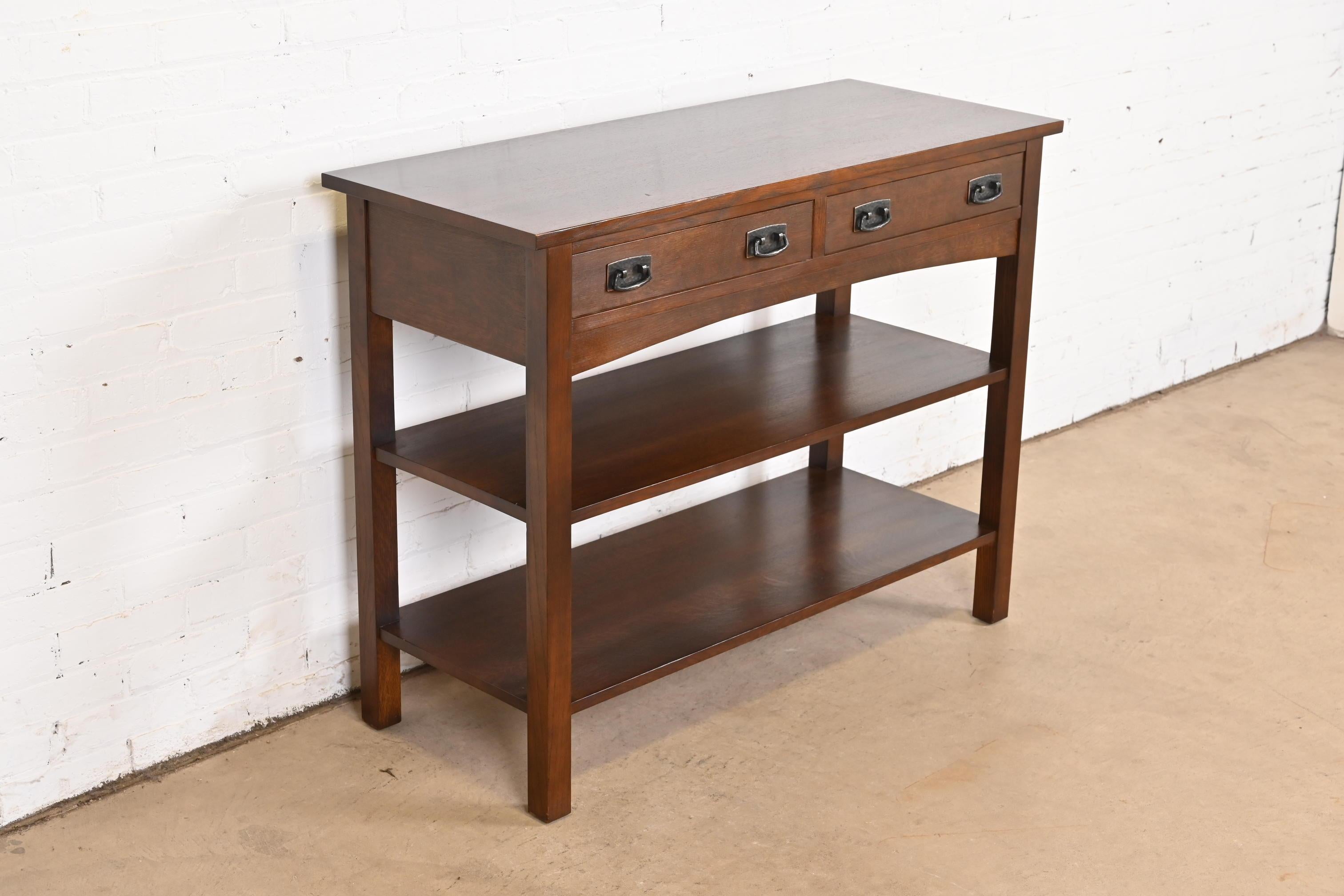 Stickley Mission Oak Arts & Crafts Buffet Server or Console In Good Condition In South Bend, IN