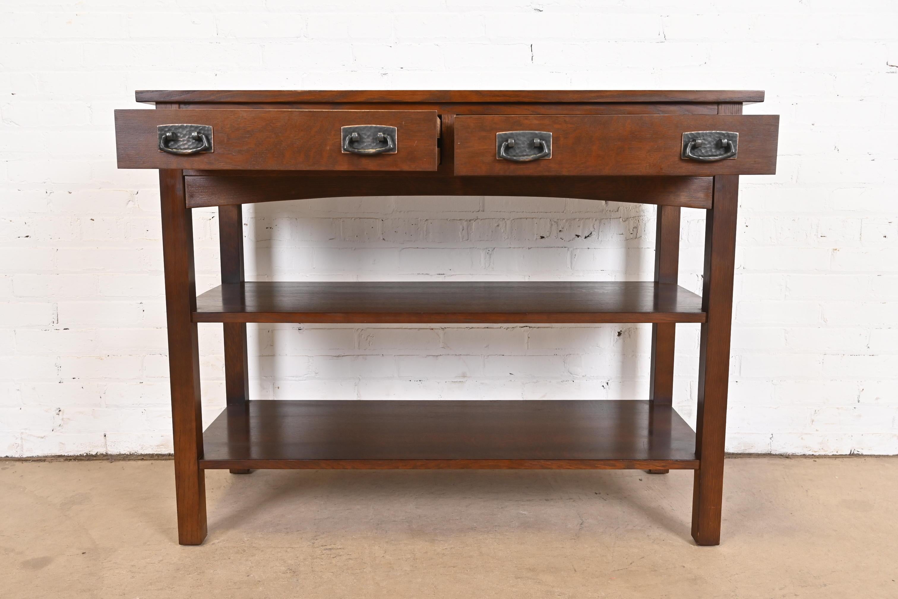 Copper Stickley Mission Oak Arts & Crafts Buffet Server or Console
