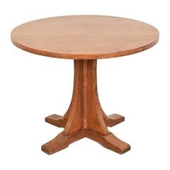 Stickley Mission Oak Arts & Crafts Center Table or Breakfast Table