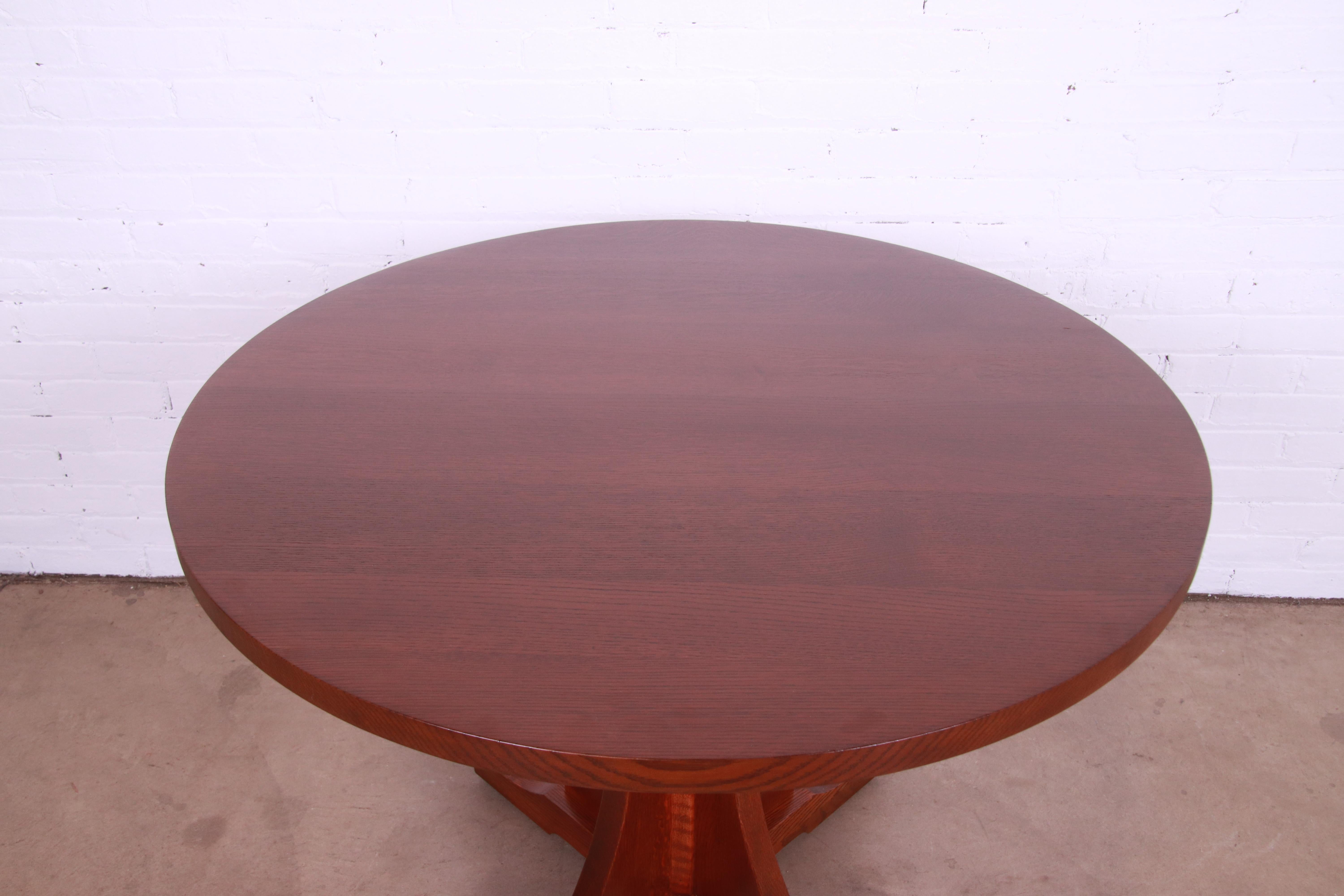 Stickley Mission Oak Arts & Crafts Center Table or Dining Table, Refinished 2