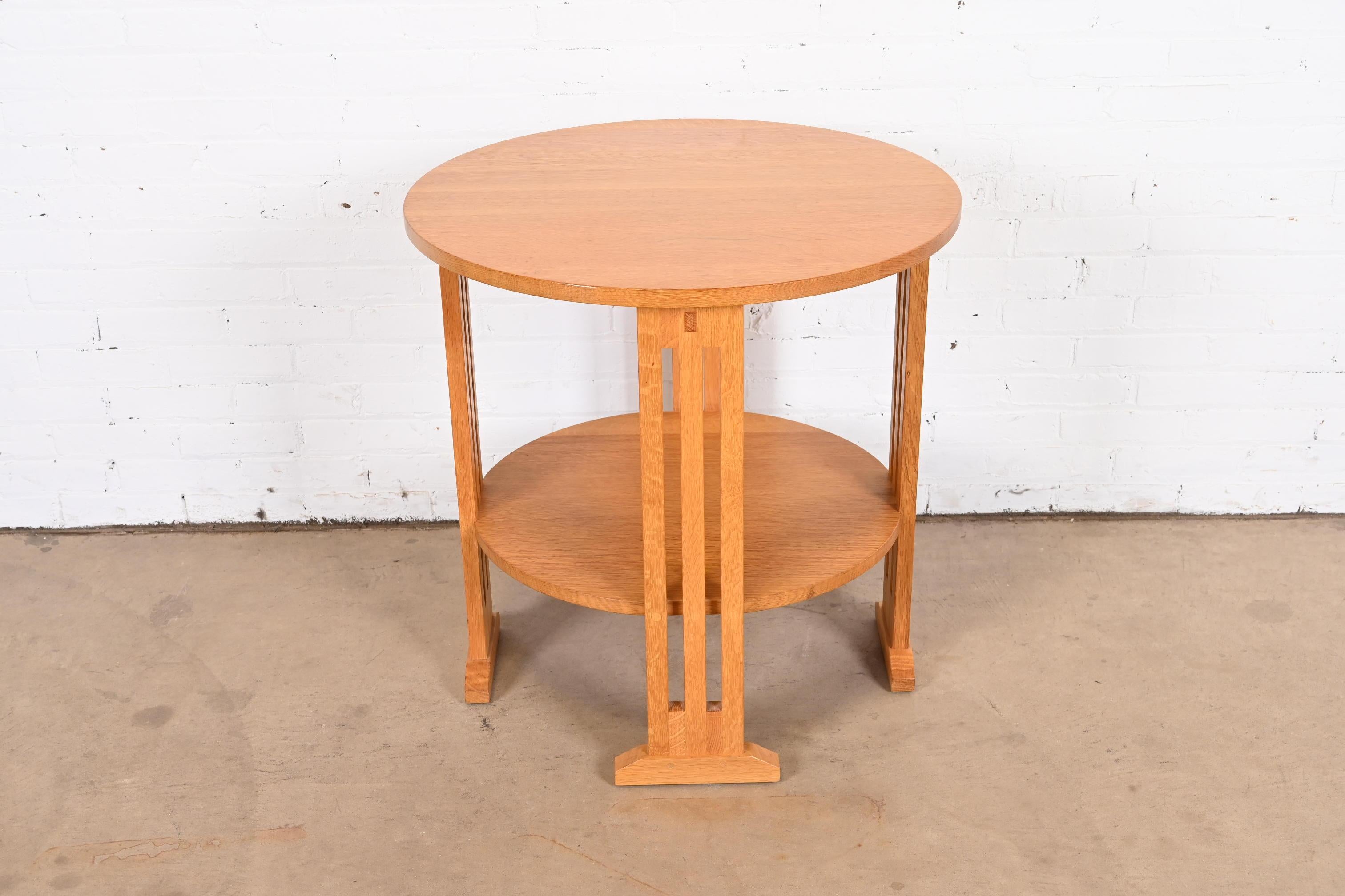 Table centrale ou table d'appoint Arts & Crafts Stickley Mission en chêne en vente 5