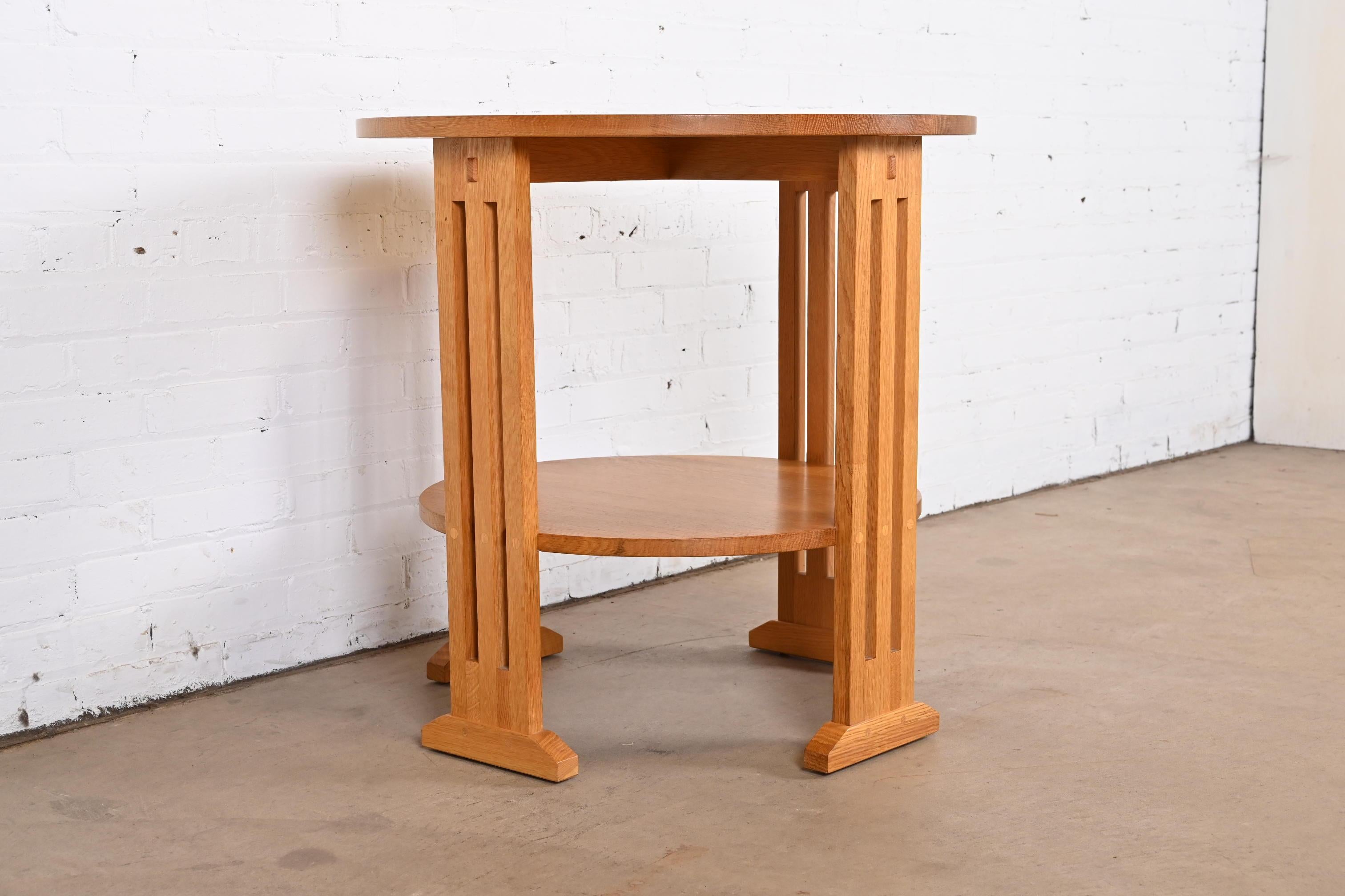 American Stickley Mission Oak Arts & Crafts Center Table or Occasional Side Table For Sale