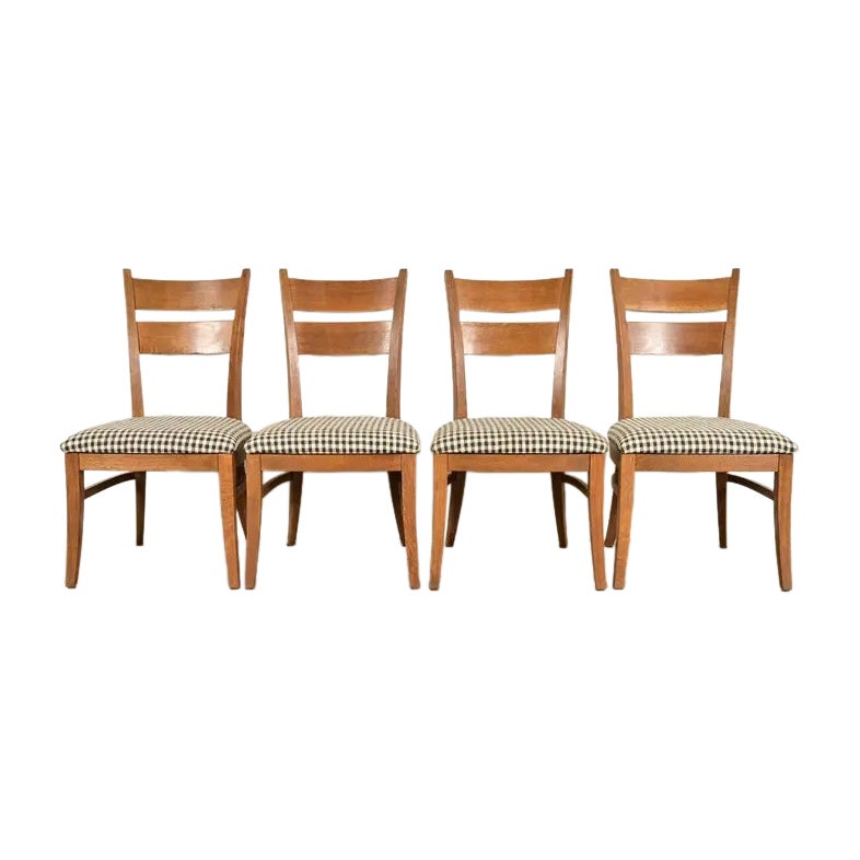Stickley Mission Oak Arts & Crafts Dining Chairs, Set of Four For Sale