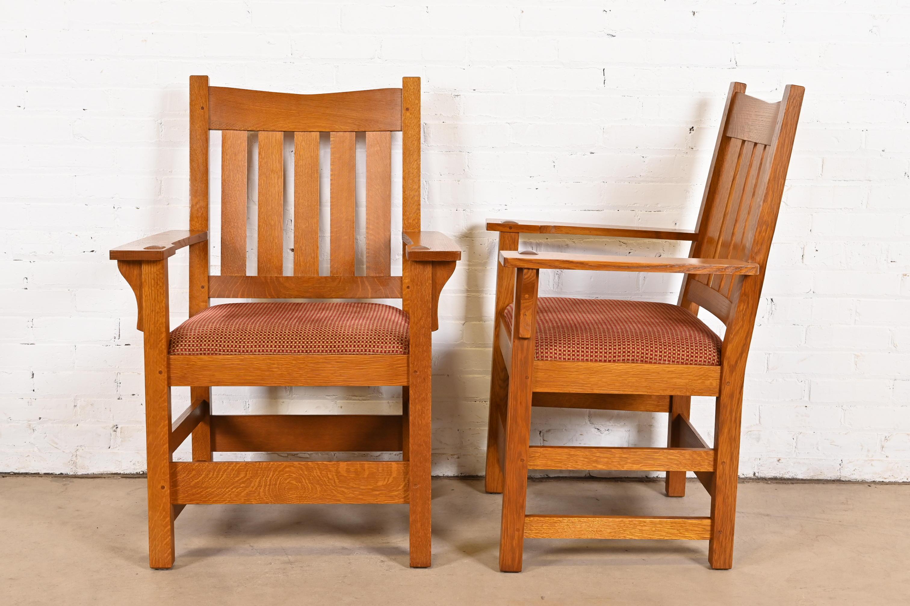Set de seis sillas de comedor Stickley Mission Oak Arts & Crafts en venta 4