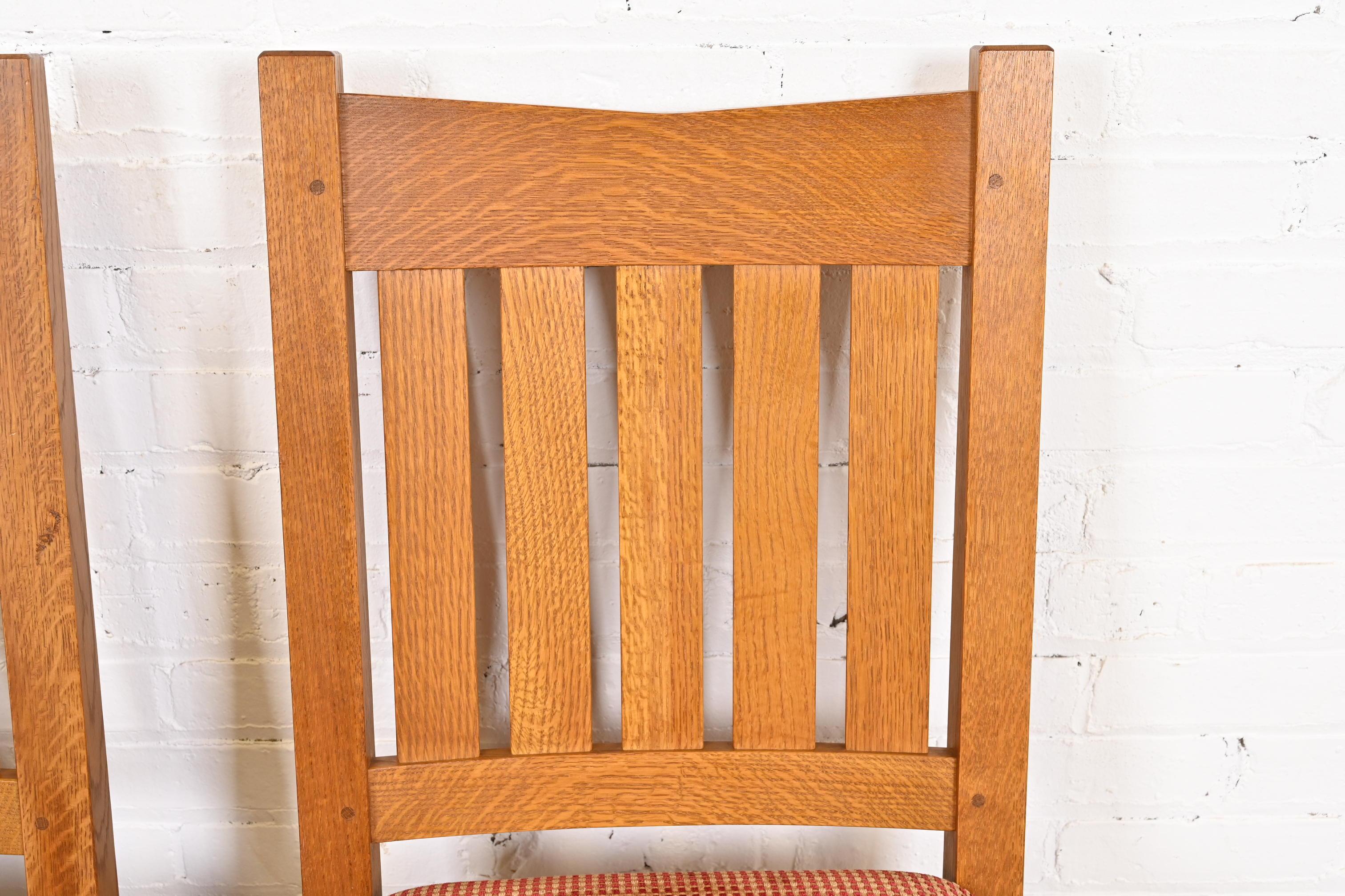 Set de seis sillas de comedor Stickley Mission Oak Arts & Crafts en venta 1