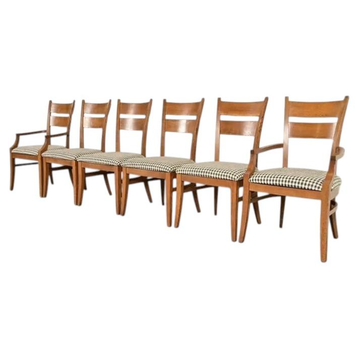 Stickley Mission Oak Arts & Crafts Dining Chairs, Set of Six For Sale