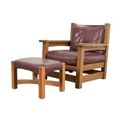 Stickley Mission Oak Arts & Crafts Eastwood Lounge Chair With Ottoman