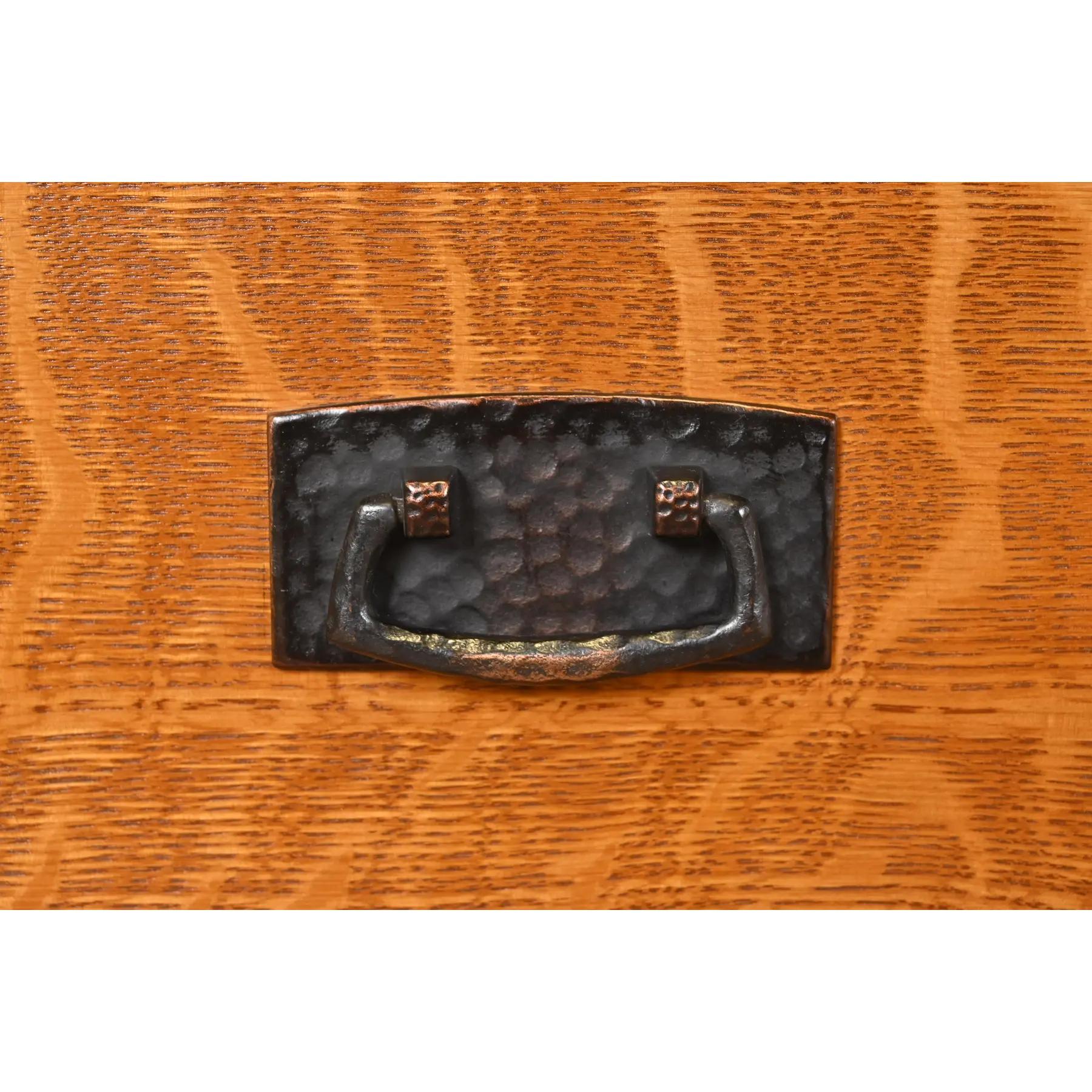 Stickley Mission Oak Arts & Crafts Chefschreibtisch (Kupfer) im Angebot