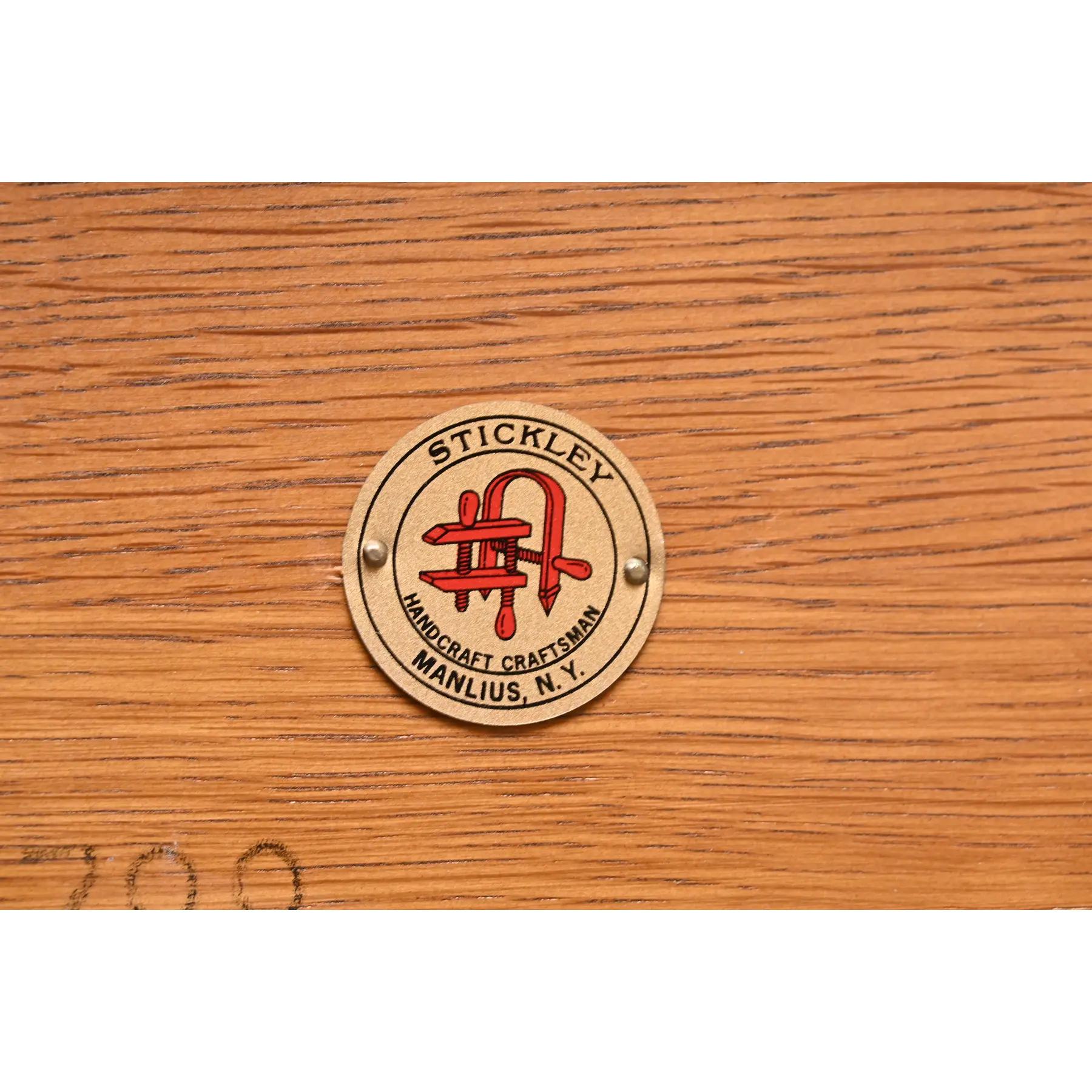 Tavolo da pranzo allungabile Stickley Mission Arts & Crafts in Oak in vendita 4