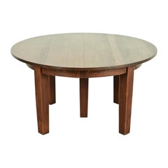 Table de salle à manger à rallonge Stickley Mission Oak Arts & Crafts, nouvellement repeinte