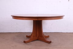 Stickley Mission Oak Arts & Crafts Extension Pedestal Dining Table, Refinished