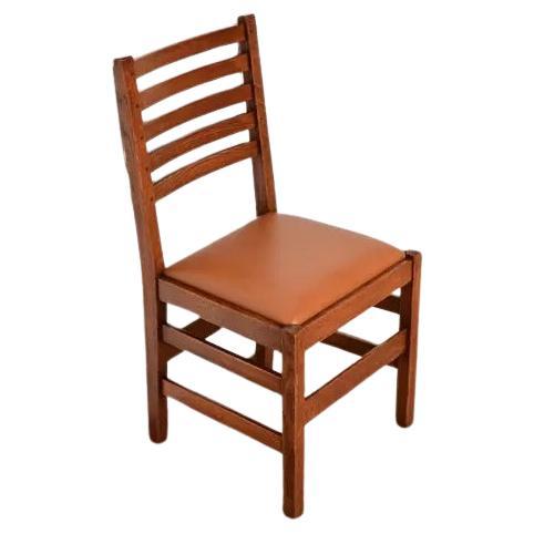 Stickley Mission Oak Arts 
Crafts Silla auxiliar o de comedor con respaldo de escalera en venta