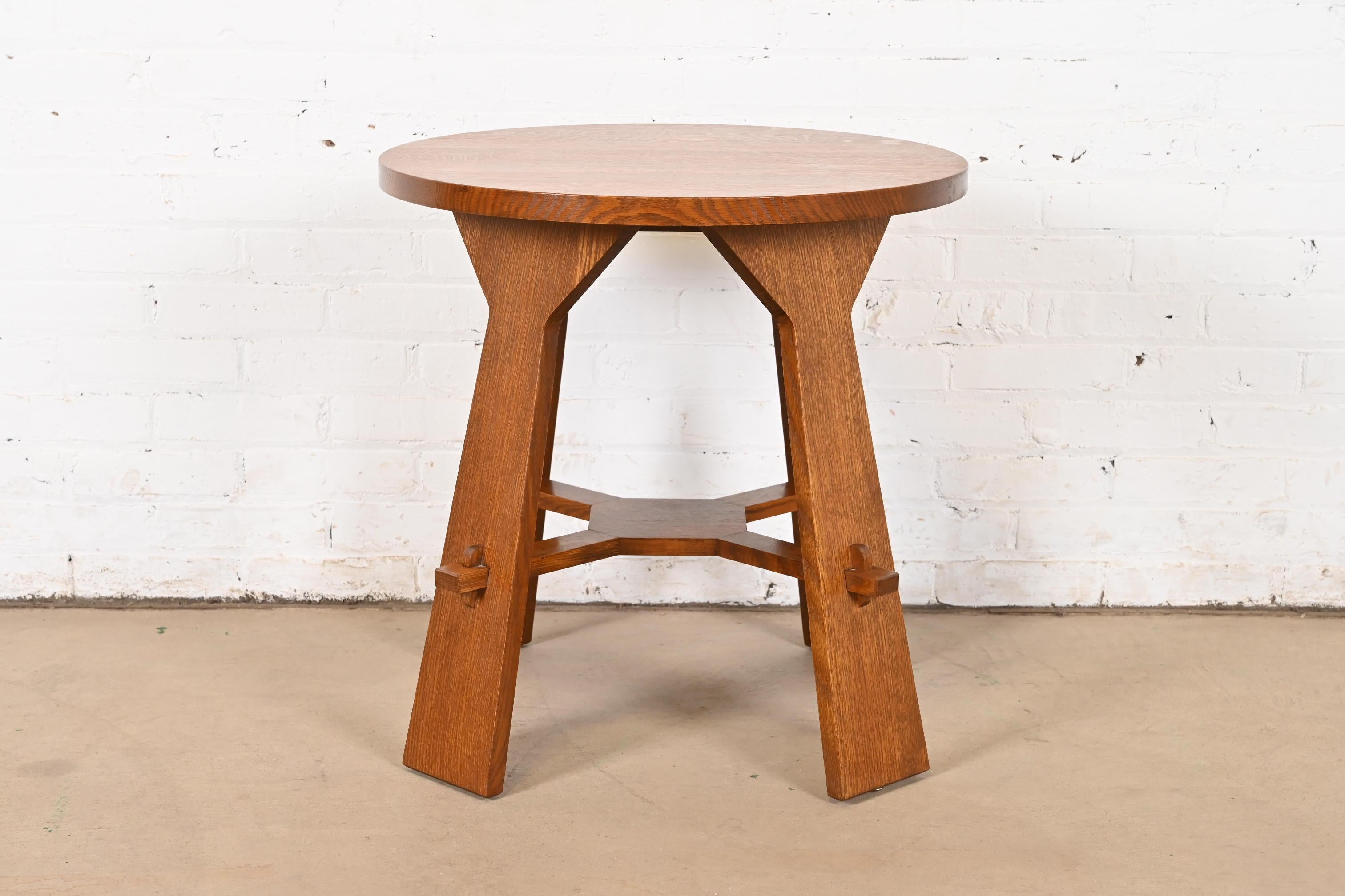 Arts and Crafts Table de lampe ou table d'appoint Stickley Mission Oak Arts & Craft en vente