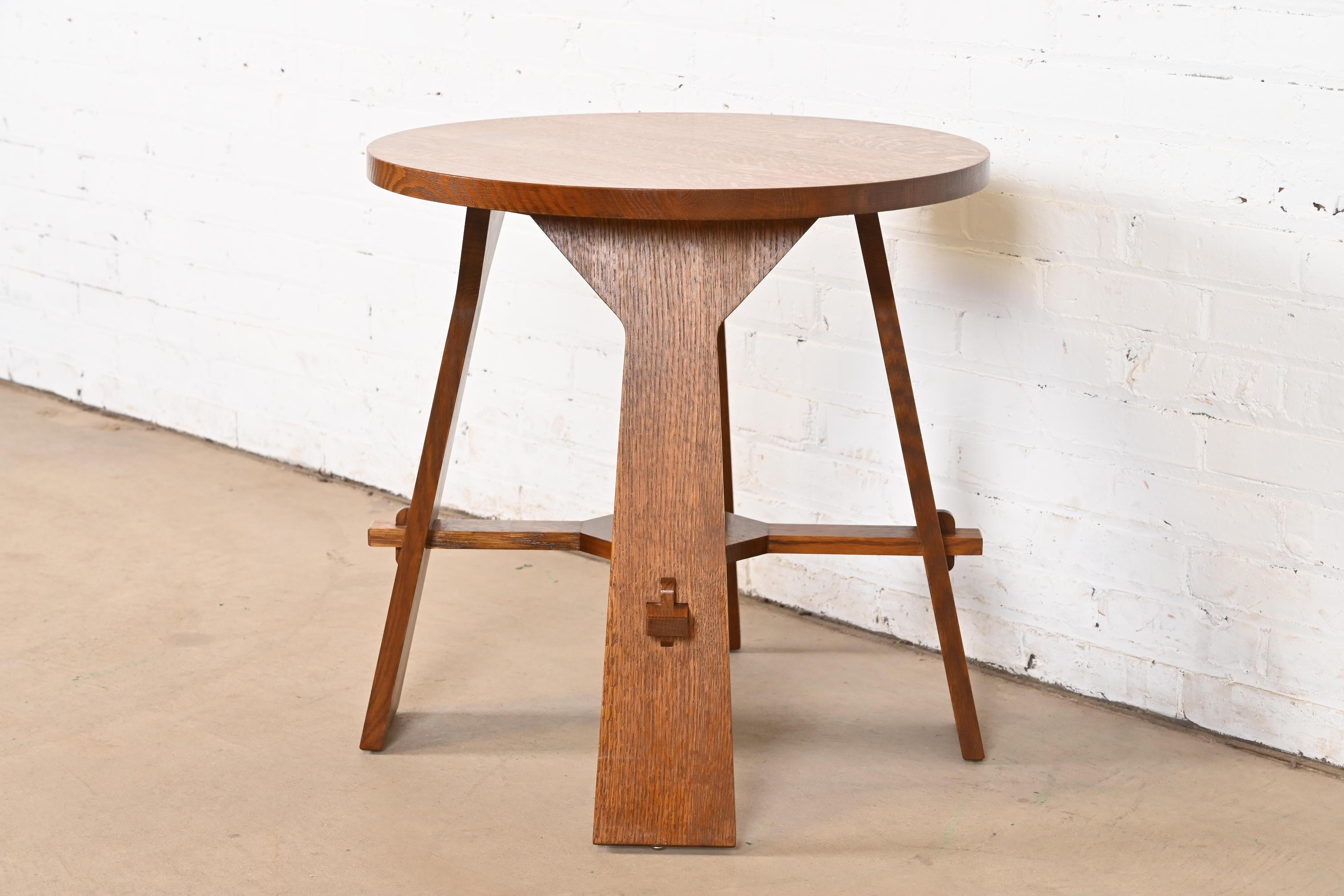 Américain Table de lampe ou table d'appoint Stickley Mission Oak Arts & Craft en vente