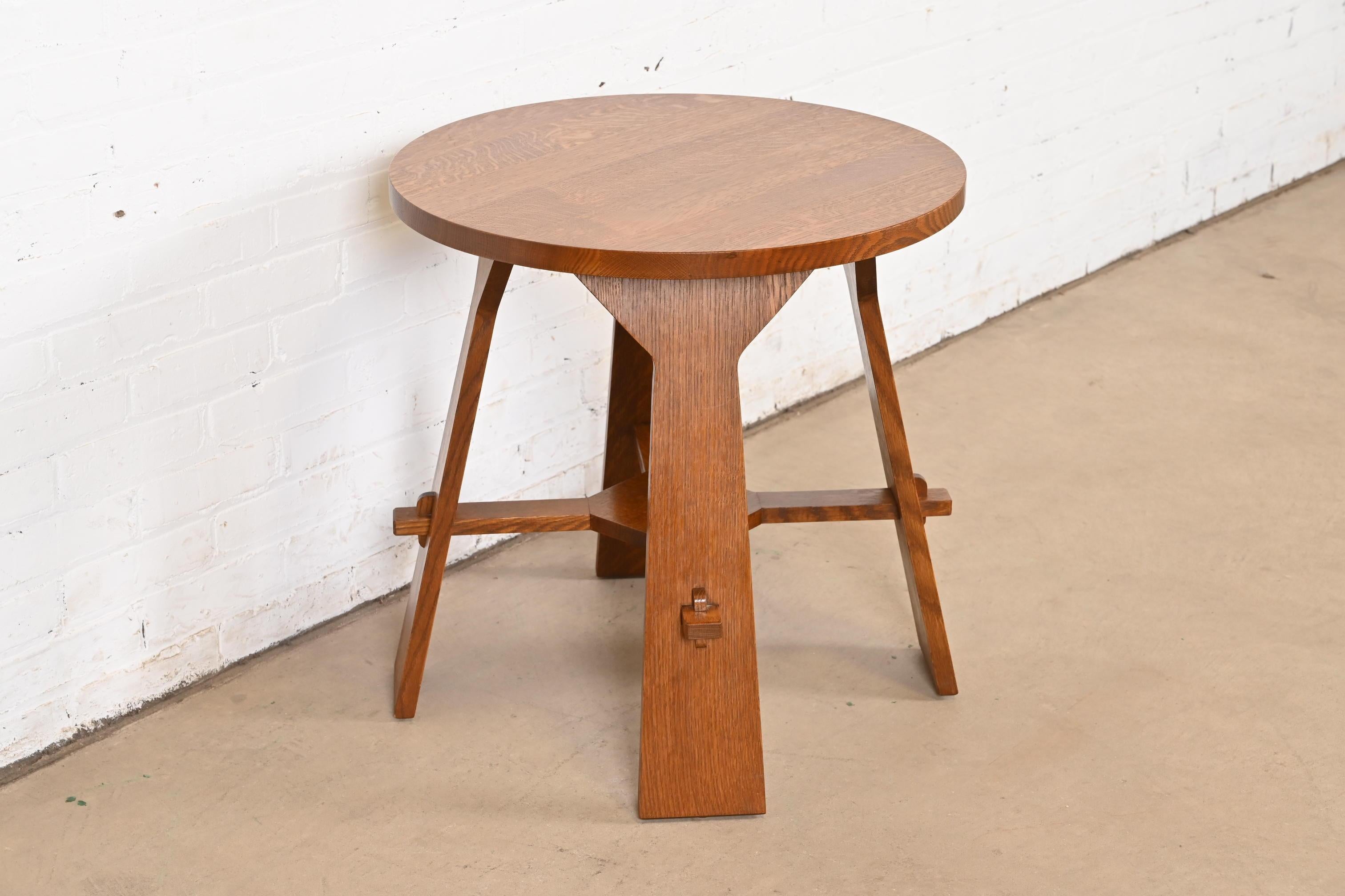 Table de lampe ou table d'appoint Stickley Mission Oak Arts & Craft Bon état - En vente à South Bend, IN