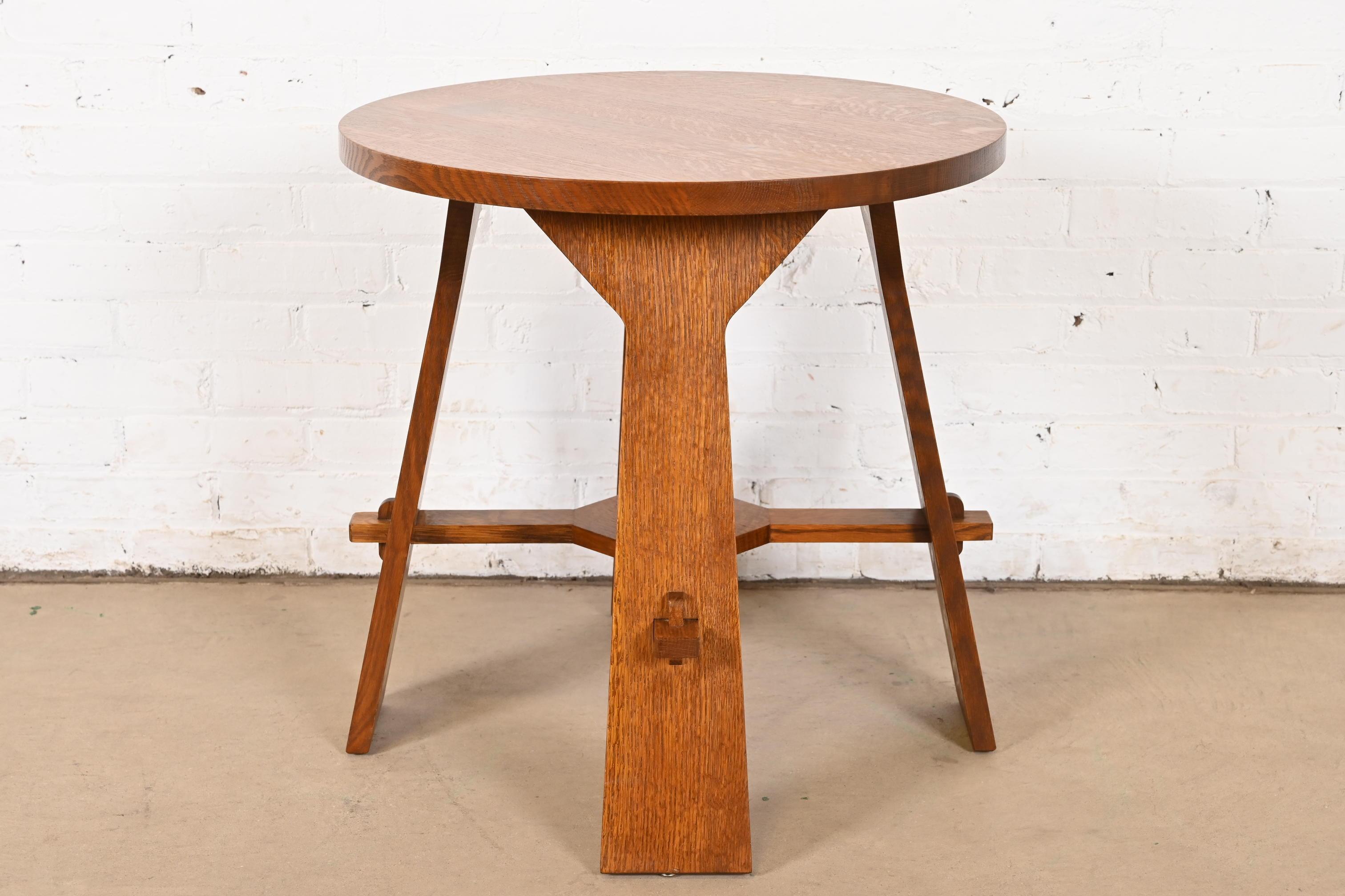 Table de lampe ou table d'appoint Stickley Mission Oak Arts & Craft en vente 2