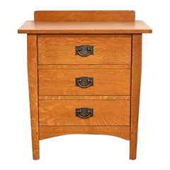 Stickley Mission Oak Arts & Crafts Nightstand or Bachelor Chest