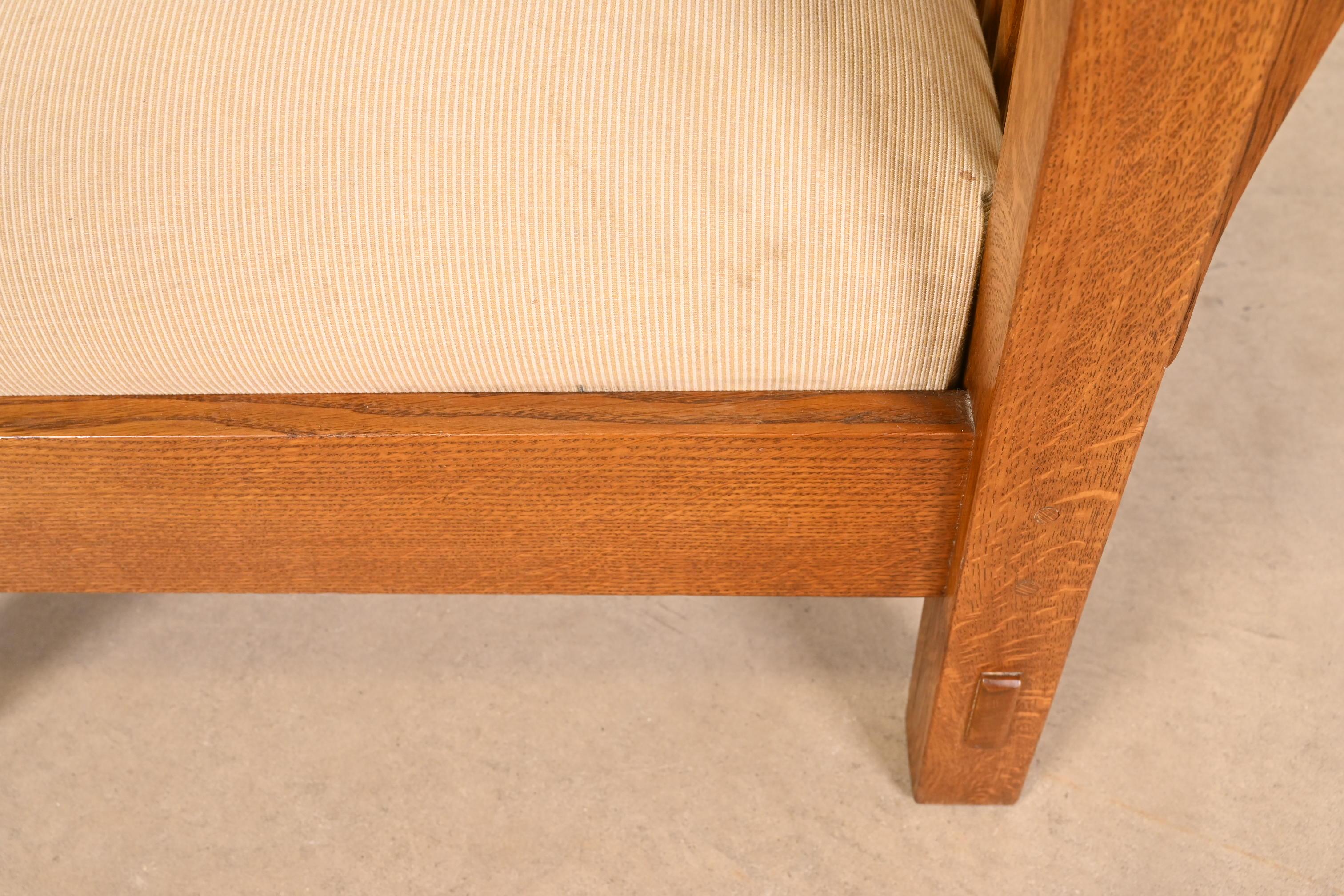 Stickley Mission Oak Arts & Crafts Reclining Morris Lounge Chair 4