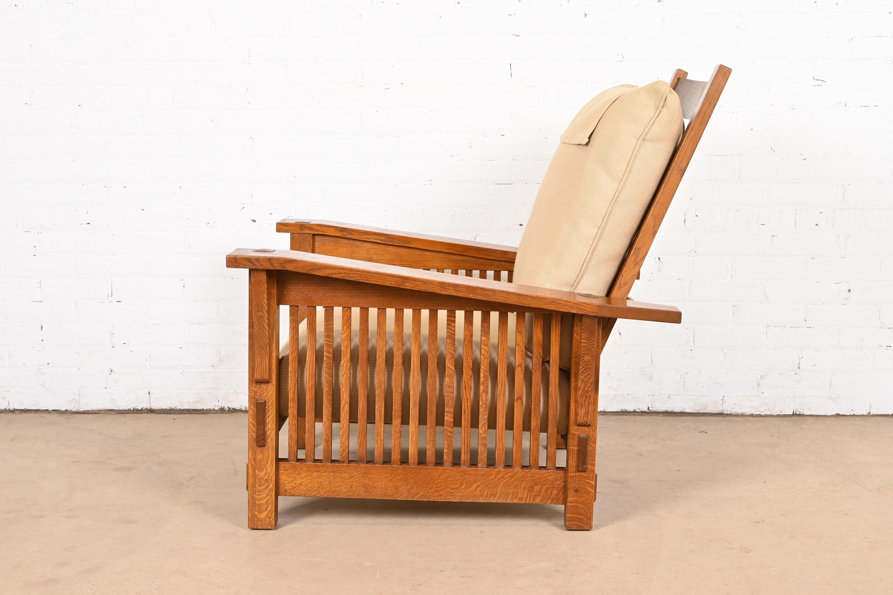 Stickley Mission Oak Arts & Crafts Reclining Morris Lounge Chair 7