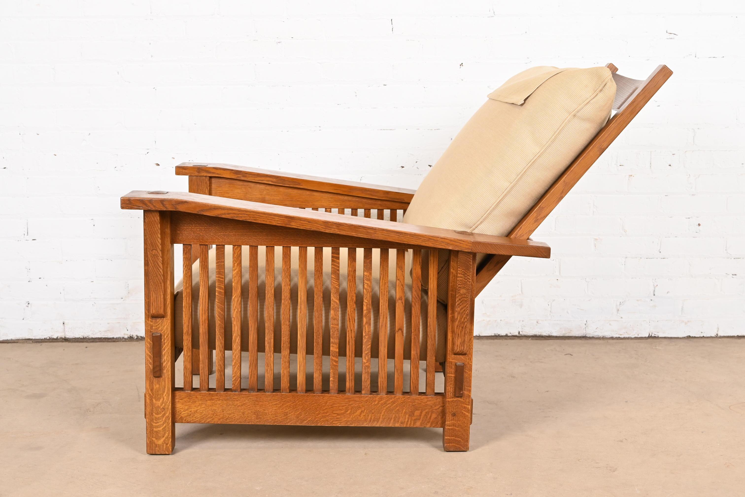 Stickley Mission Oak Arts & Crafts Reclining Morris Lounge Chair 8