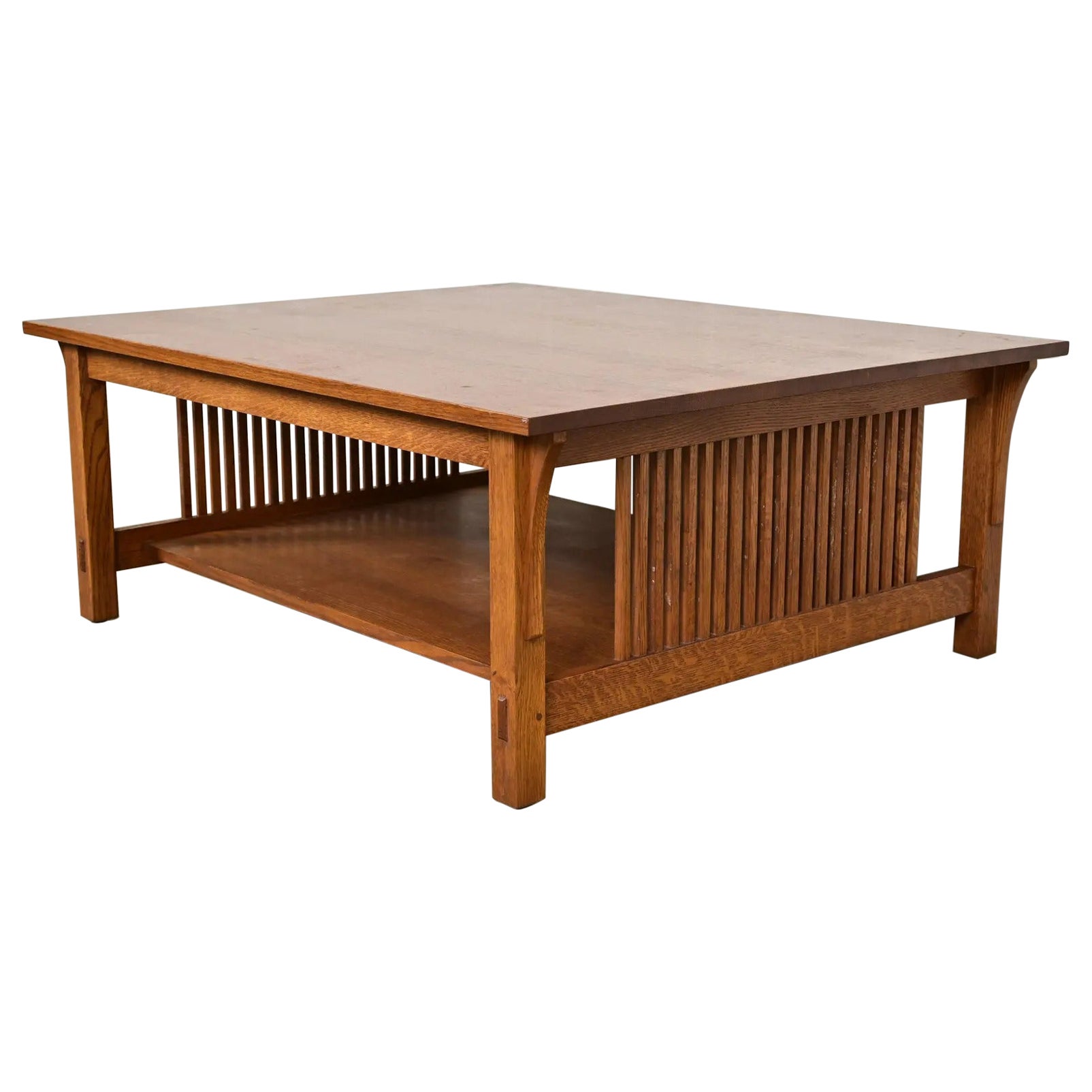Stickley Mission Oak Arts & Crafts Spindle Coffee Table