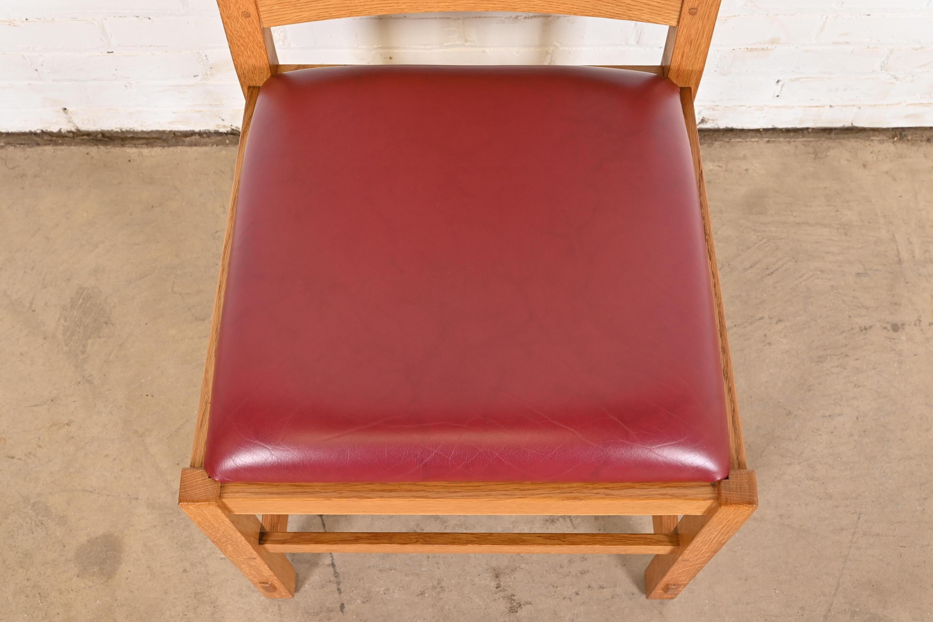Chaises de salle à manger à fuseau Stickley Mission Oak Arts & Crafts, lot de six en vente 5