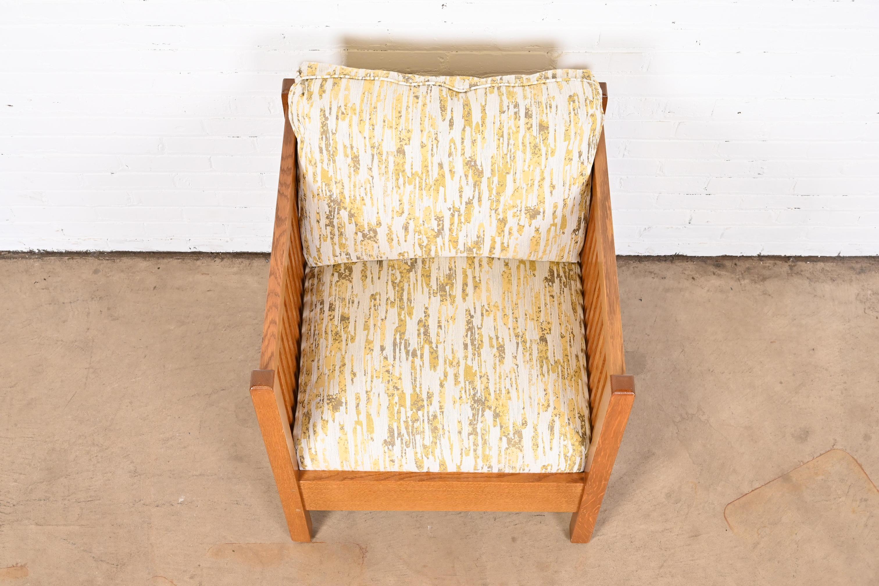 Stickley Mission Oak Arts & Crafts Spindle Lounge Chair 1
