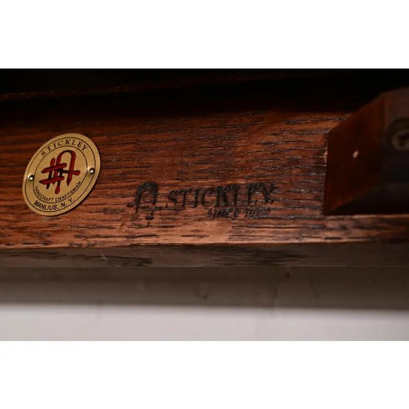 Stickley Mission Oak Arts & Crafts Spindle Settle Sofa im Angebot 4