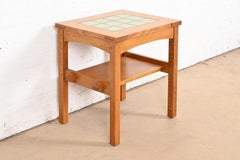 Stickley Mission Oak Arts & Crafts Tile Top Occasional Side Table