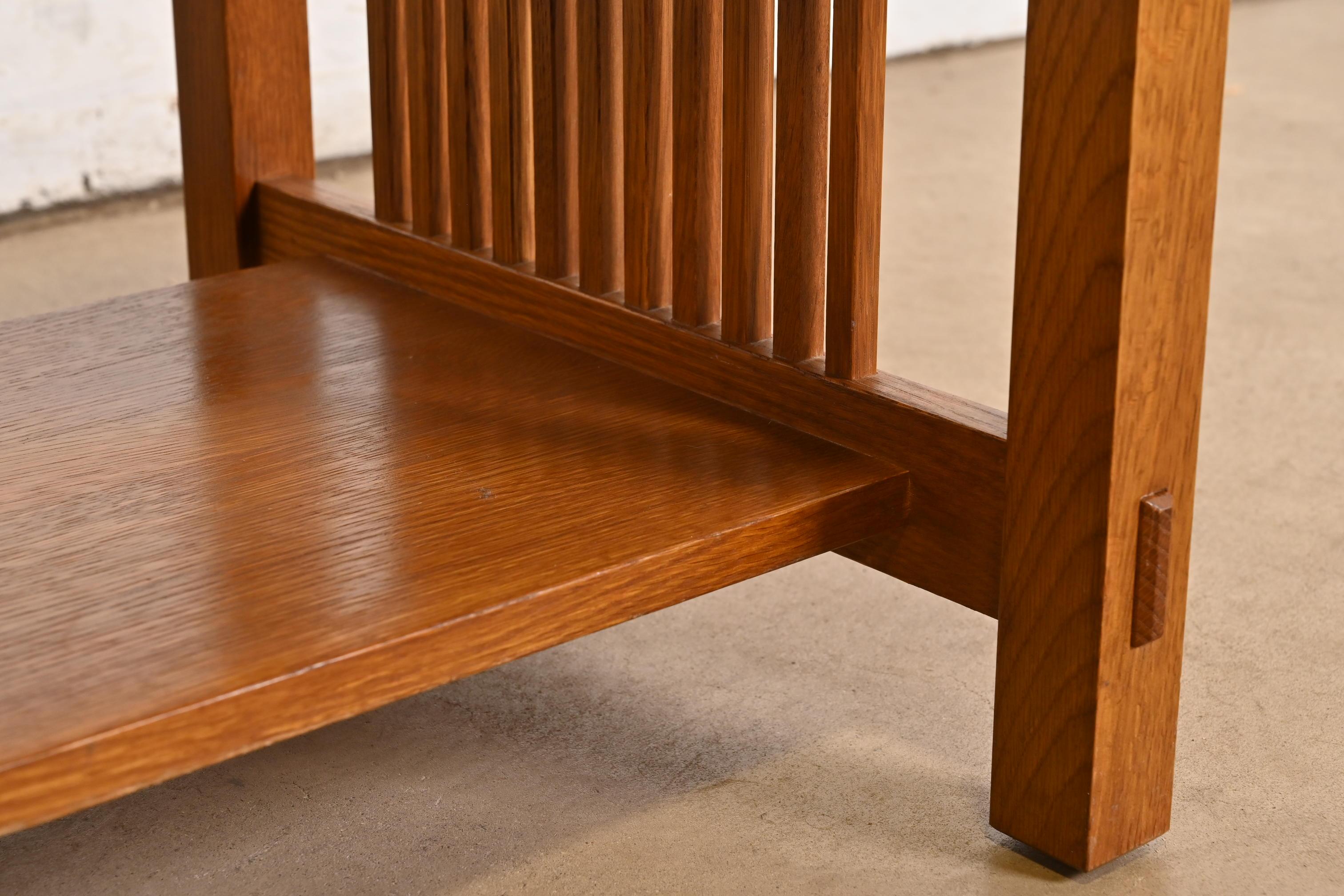 Stickley Mission Oak Arts & Crafts Two-Tier Coffee Table 4