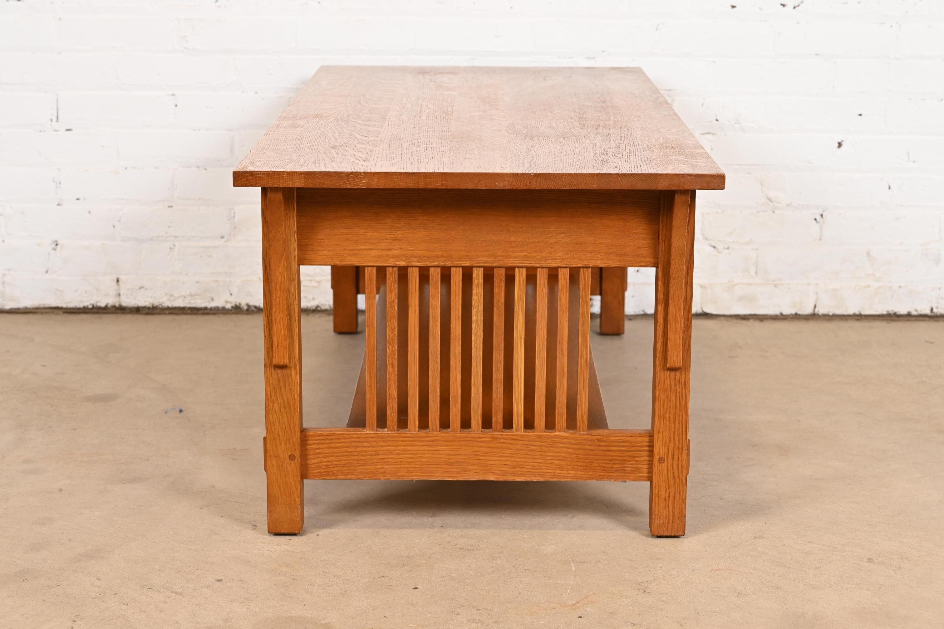 Stickley Mission Oak Arts & Crafts Two-Tier Coffee Table 5