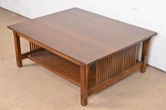 Stickley Mission Oak Arts & Crafts Two-Tier Coffee Table