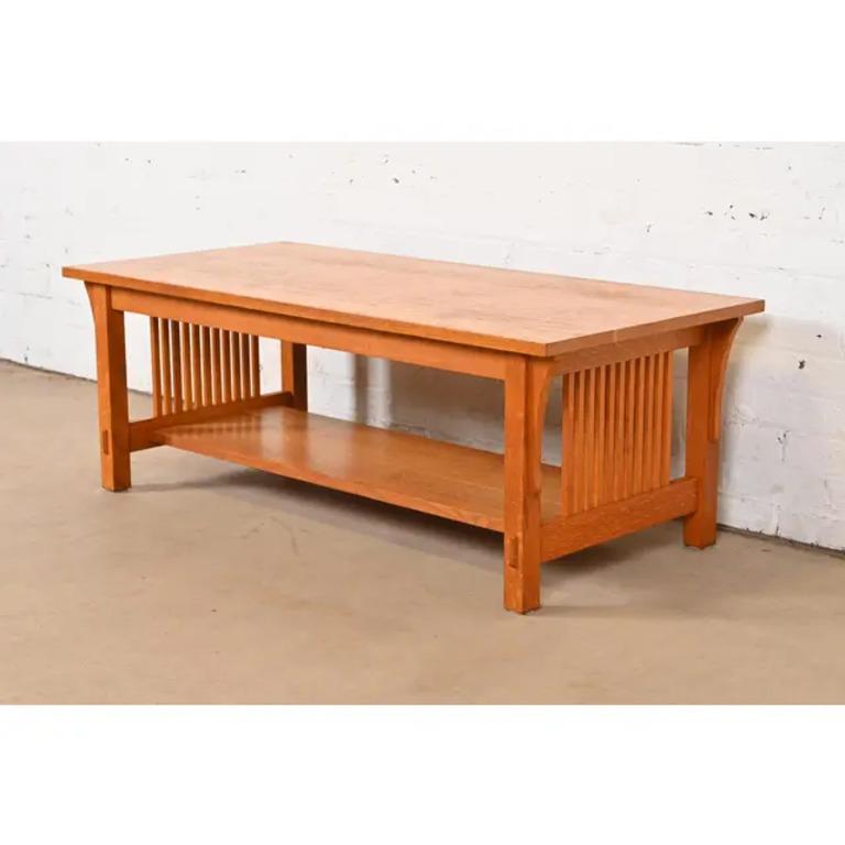 Americano Tavolino a due piani Stickley Mission Arts & Crafts in Oak in vendita