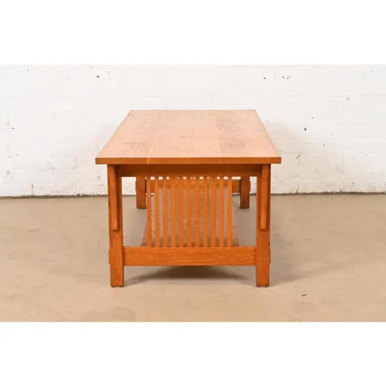 Quercia Tavolino a due piani Stickley Mission Arts & Crafts in Oak in vendita