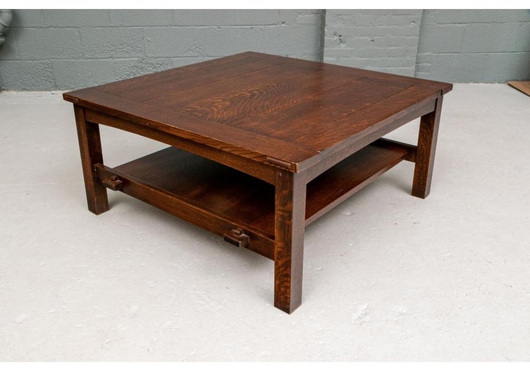 Stickley Mission Oak Butterfly Top Cocktail Table For Sale at 1stDibs