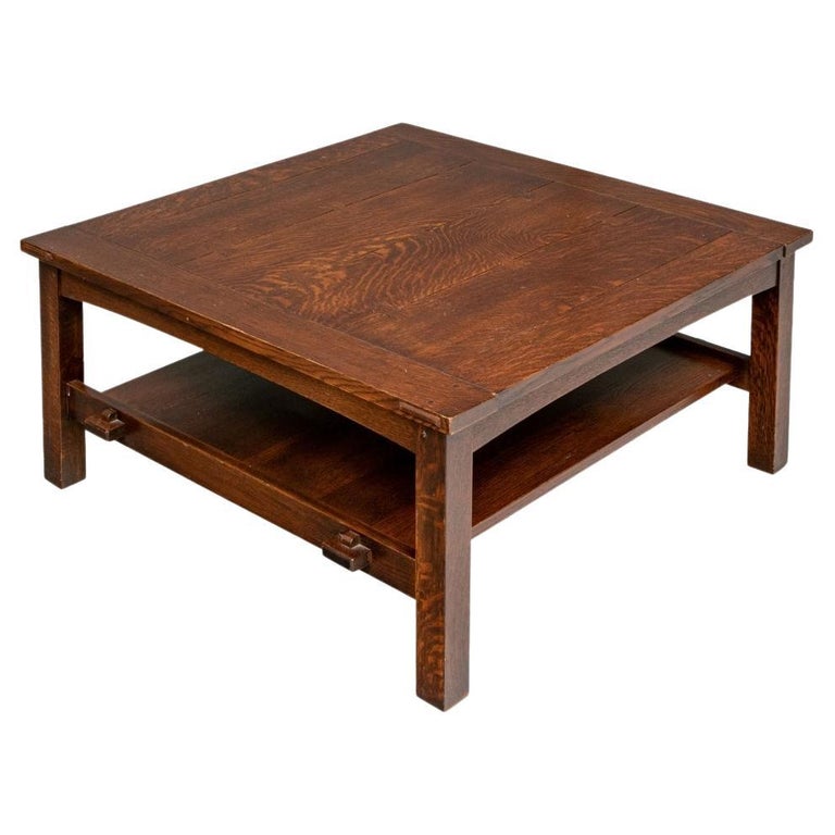 Stickley Mission Oak Butterfly Top Cocktail Table For Sale at 1stDibs
