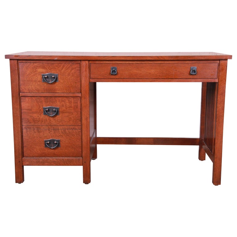 Stickley Mission Oak Desk, 1990s at 1stDibs stickley desk, 1990s desk