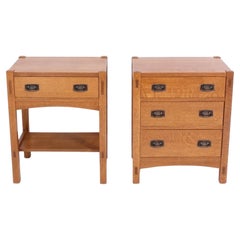 Stickley Mission Oak End Tables oder Nachttische Arts and Crafts Side Table 