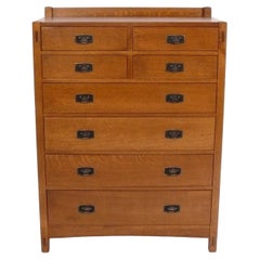 Stickley Mission Oak Tall Chest Arts and Crafts Dresser