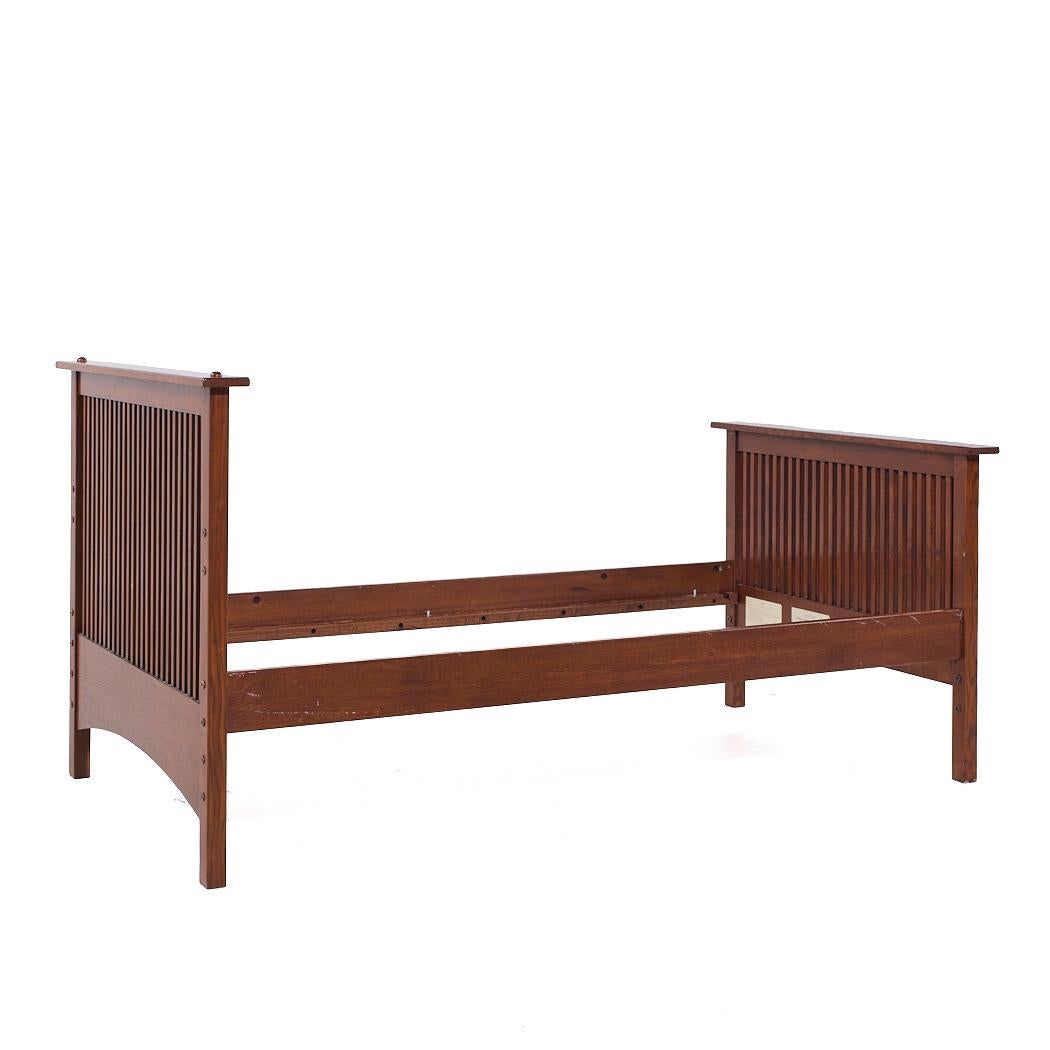 Modern Stickley Mission Oak Twin Bed For Sale