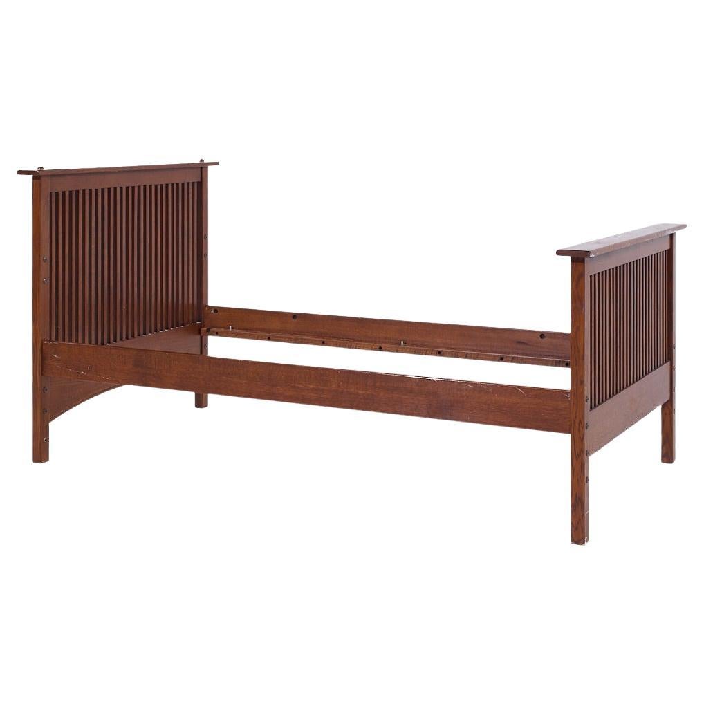 American Stickley Mission Oak Twin Bed For Sale