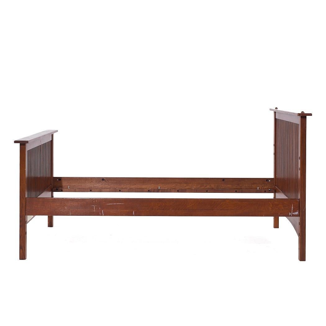 Contemporary Stickley Mission Oak Twin Bed For Sale