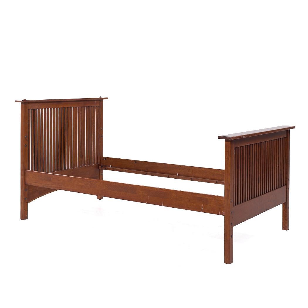 Contemporary Stickley Mission Oak Twin Bed For Sale